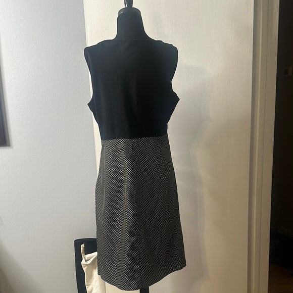 Elegant Black and White Polka Dot Dress - Picture 3 of 4
